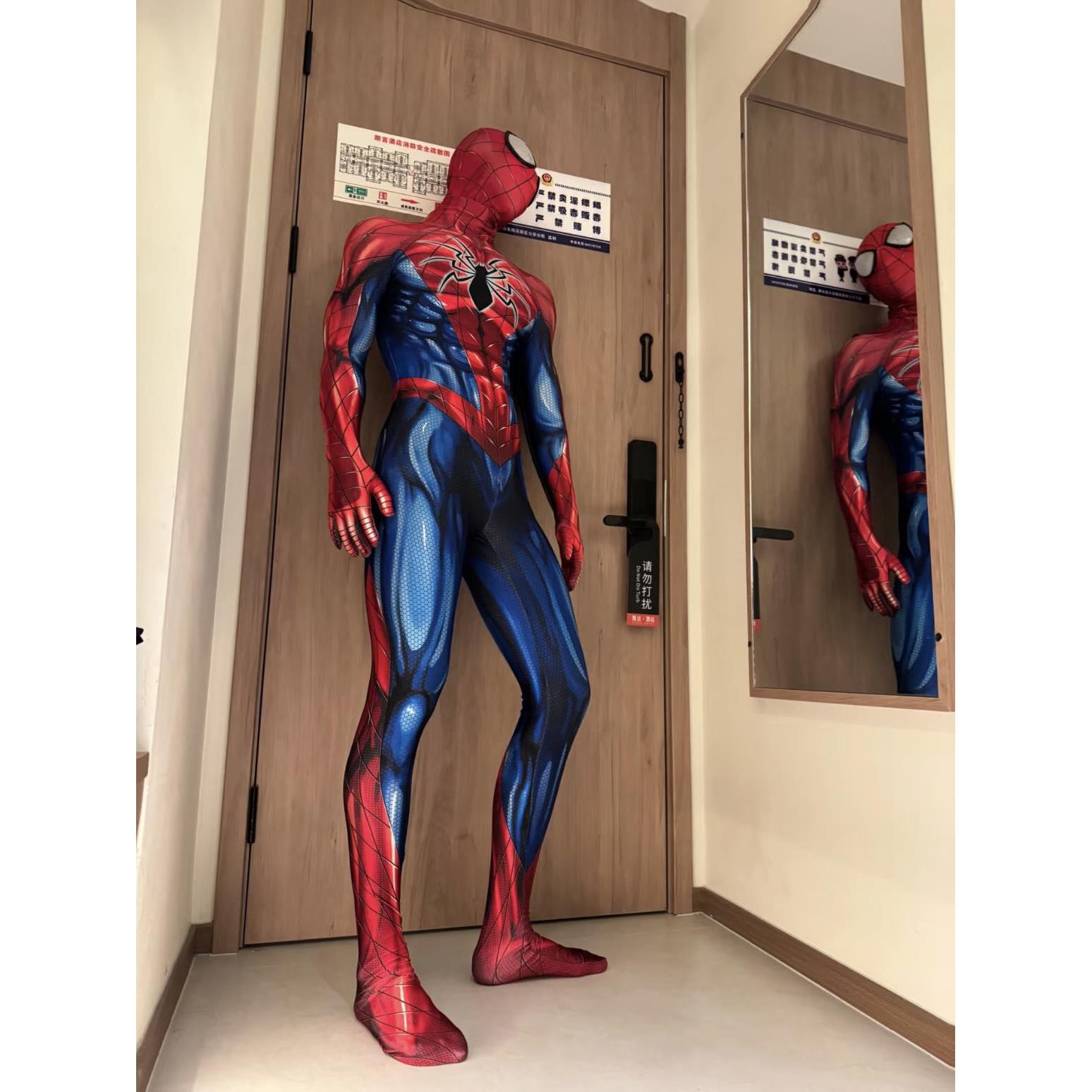 漫威蜘蛛侠cos服全身紧身衣cosplay蜘蛛人衣服成人儿童连体衣男