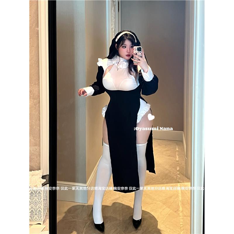 “说吧!你想忏悔什么罪?”2024万圣节大码修女cos性感主播制服