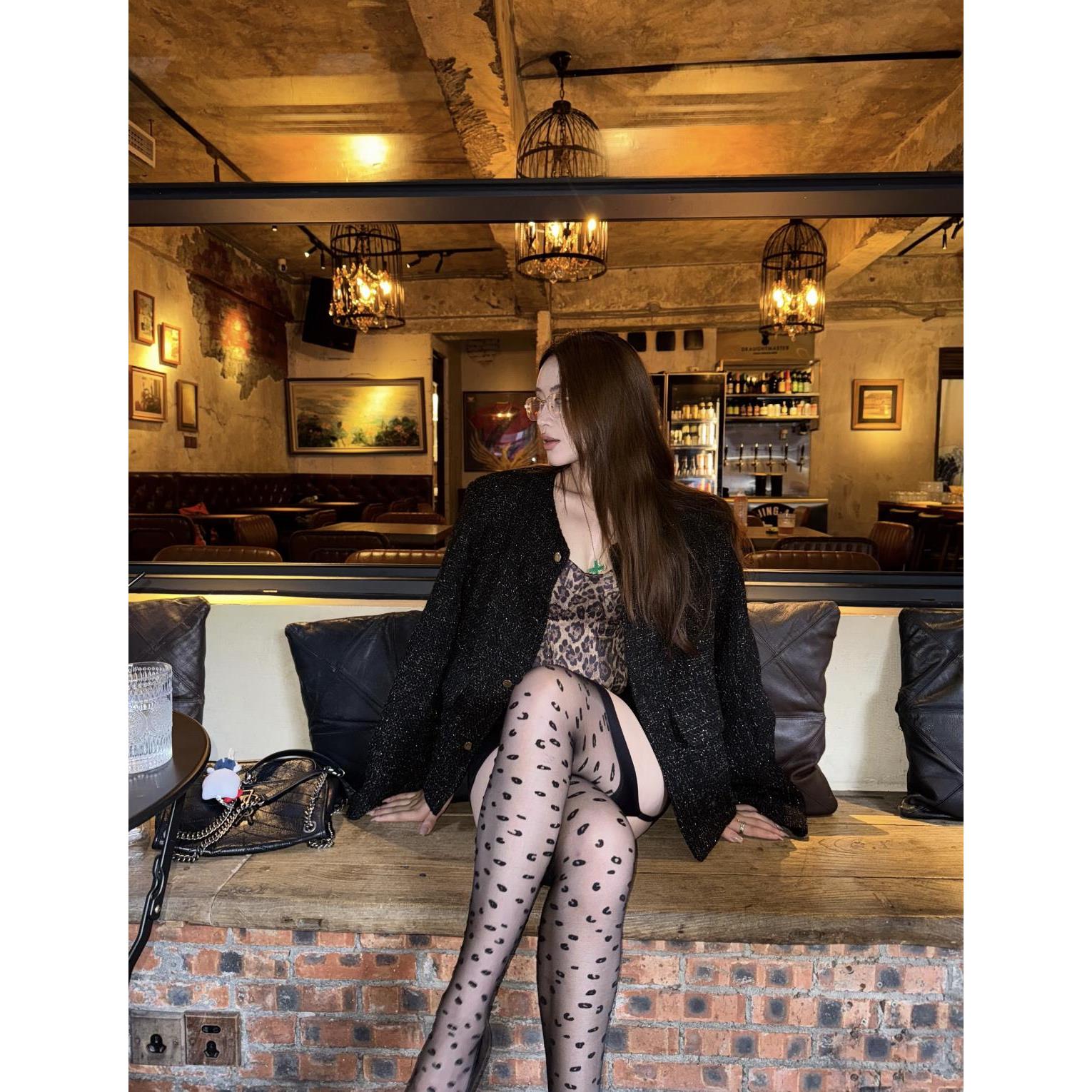 黑丝渔网衣镂空网衣男装夜店cos主播同款高级禁纯欲系丝袜男女