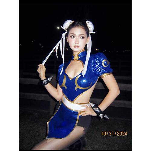 动漫日系游戏制服春丽COSPLAY街头霸王女万圣漫展演出服性感旗袍