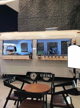 定制移动Airstream冰淇淋户外餐饮车大型复古仿真雪铁龙餐车
