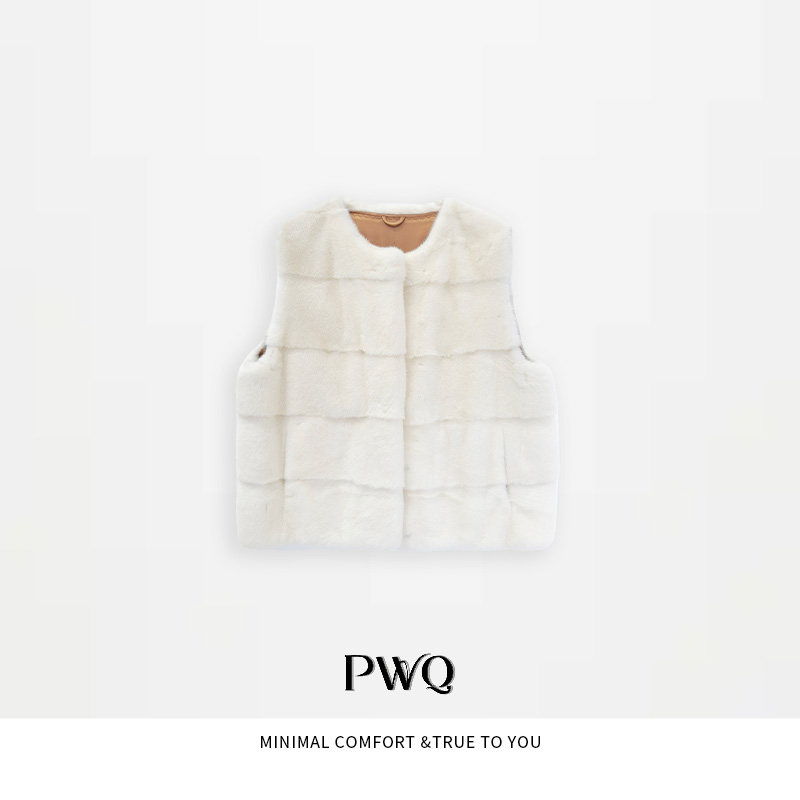 水貂马甲圆领无袖天鹅绒短二MDL-2590112-QR,女装/女士精品,皮草,淘宝优惠券,粉丝福利购,淘宝优惠卷