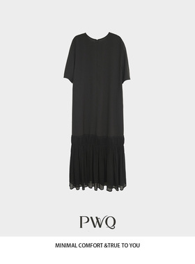 【高定罗裙】连衣裙短袖圆领长款拼接下摆醋酸显瘦CC-25416XL9