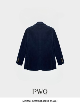 【拉夫老钱】西装灯芯绒竖条纹一粒扣老钱CZ-25123058-DA