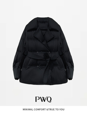 【极轻至简】鹅绒服大面包西装领真丝系带吧暖MSAL-2511888-QY