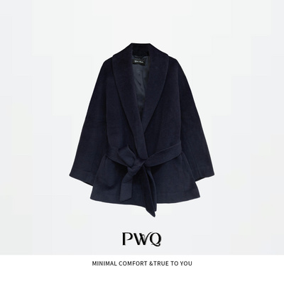 大衣羊驼翻领长袖羊毛短款外套AYK-26011832-DD