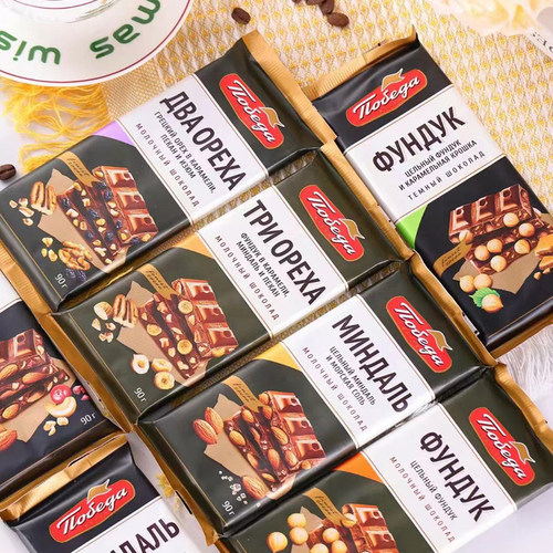 胜利坚果巧克力网红零食纯可可脂