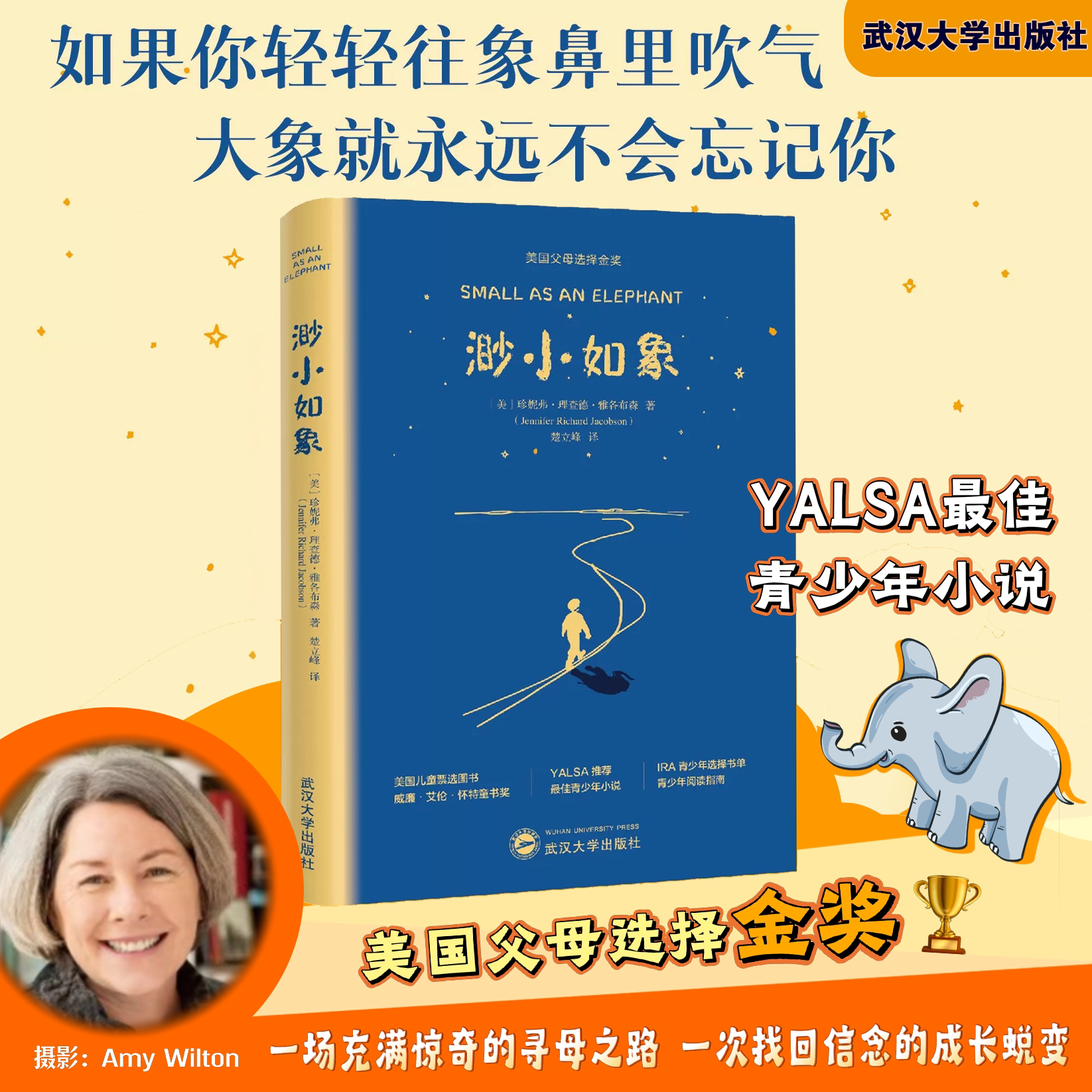 渺小如象 珍妮弗·理查德·雅各布森 著 一场充满惊奇的寻母之路 一次找回信念的成长蜕变 尊重孩子的自我成长 温柔守护少年心事