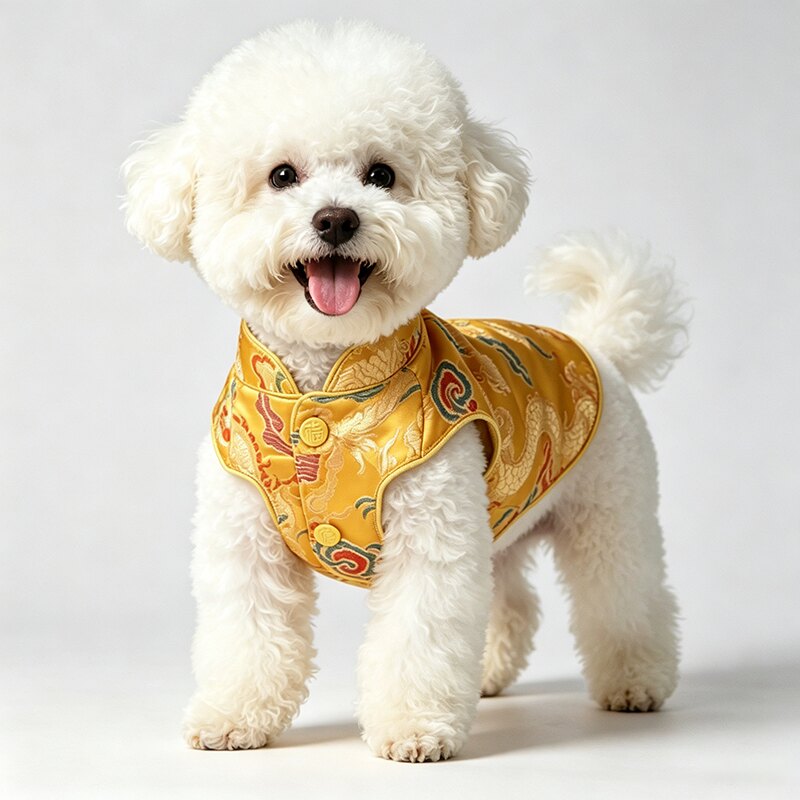 小狗狗猫咪唐装宠物衣服小型犬中式汉服比熊泰迪博美国风结婚礼服