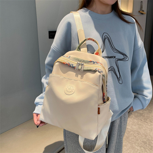 双肩包女旅游轻便高颜值2025新款大容量防水牛津布背包超火书包