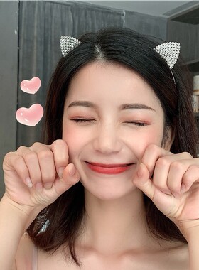 满钻可爱猫耳朵发箍女百搭仙女网红超仙压发卡甜美水钻头箍发饰品