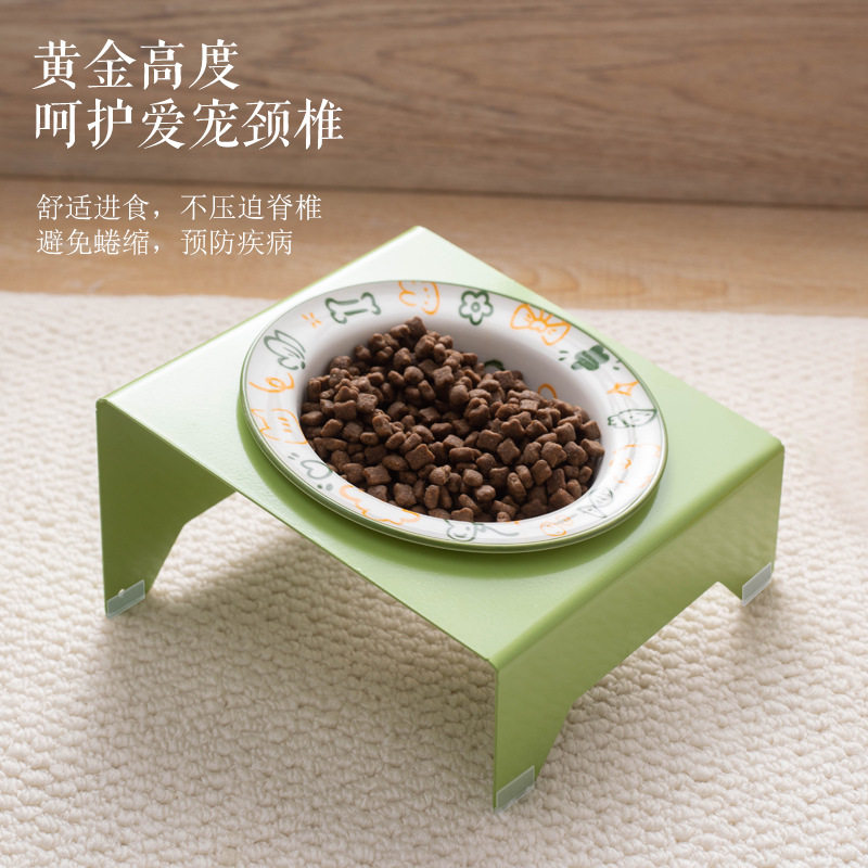 猫碗陶瓷猫食盆猫咪饭碗水碗保护颈椎防滑防翻小狗碗宠物用品