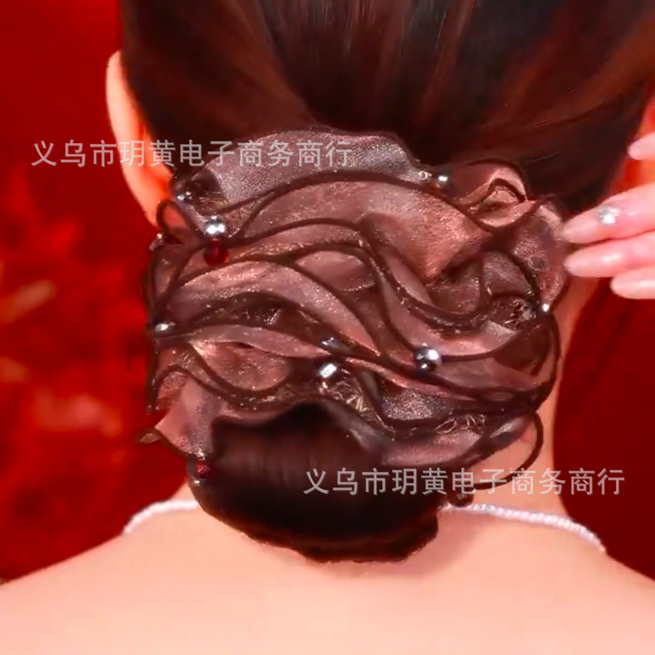黎蔓优雅浪漫气质时尚百搭感发圈高弹力大肠圈蓬松超大号皮筋