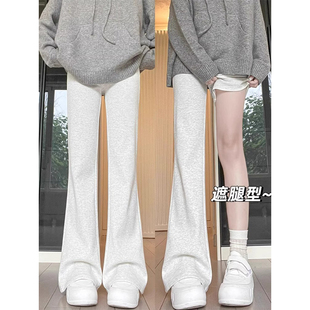 喇叭裤女童秋装2025新款女孩休闲裤子大童女装秋冬微喇加绒运动裤