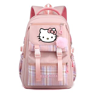 KT猫卡通周边双肩背包女跨境日系可爱小学生初高中大容量书包