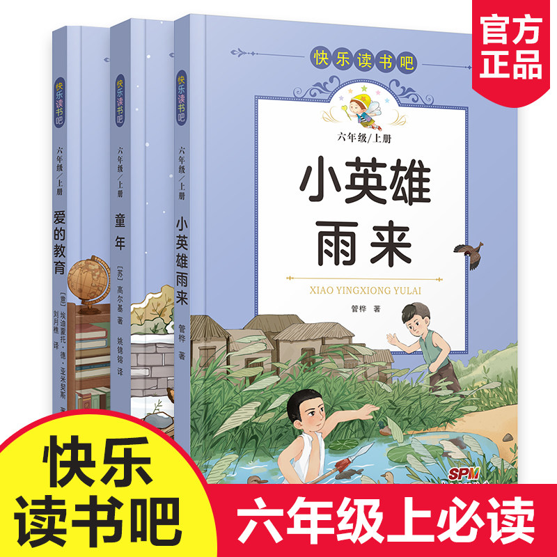 【品质升级版】全套3册童年爱的教育小英雄雨来书高尔基正版原著完整版快乐读书吧六年级必读课外书阅读书籍童年 六年级必读课外书属于什么档次？
