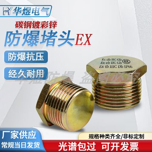 防爆堵头 DN15 DN20 4分 6分 1寸 M20 M25密封堵头 丝堵 碳钢堵头
