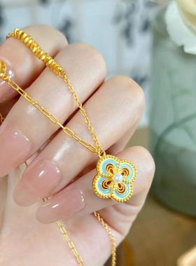 新中式好运四叶草项链