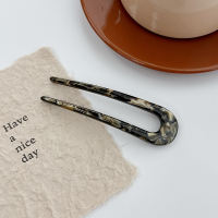 Acetic acid U-shaped hairpin, 10cm small size, imported from France, South Korea, genuine bun hairstyle, simple and elegant ancient-style hairpin thumbnail 8
