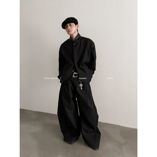 外套高级感解构裁剪套装 小众拼接立领抽绳廓形西装 FEWEST VERY