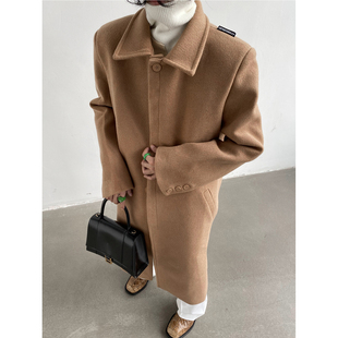 GENESISBOY【11/1AM00:00】穿出明星范时髦长款方领毛呢大衣外套