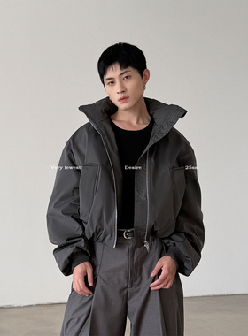 VERY FEWEST 高级感宽松短款高领羽绒服男女款廓形90白鸭绒外套