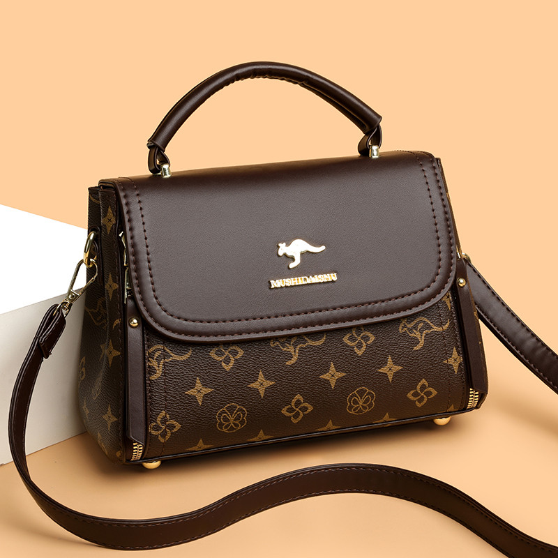 品牌真皮单肩包包女2025新款潮时尚百搭女士斜挎包软皮牛皮小方包