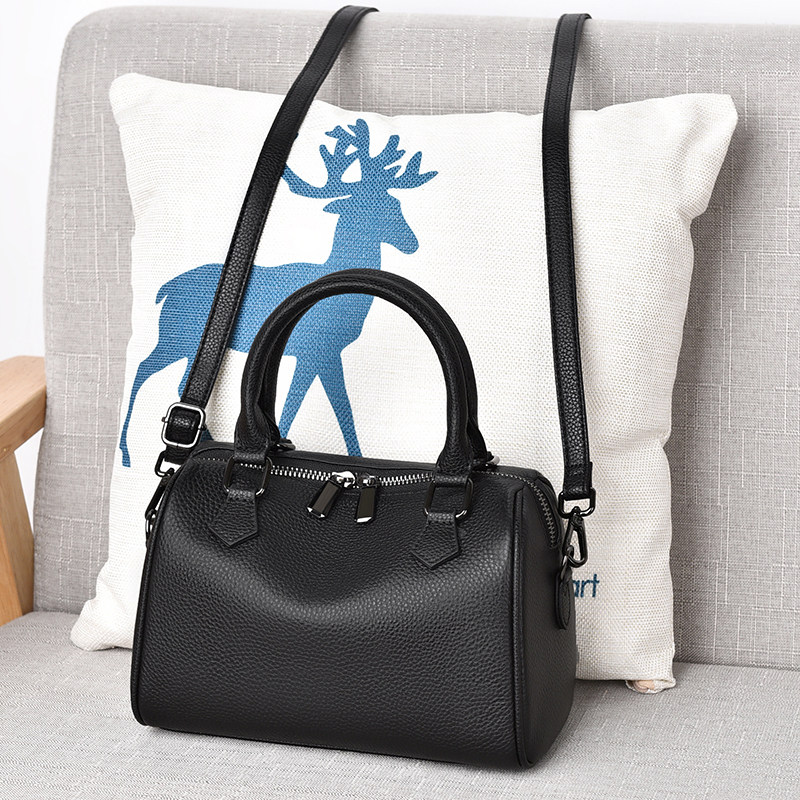 真皮女式手提包2026新款高级感大容量斜挎包波士顿轻便女士单肩包