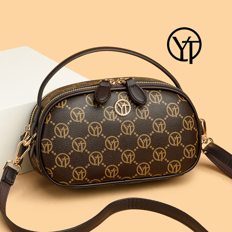 2025春季新款真皮单肩斜挎小包包双拉链手提小方包软牛皮休闲女包