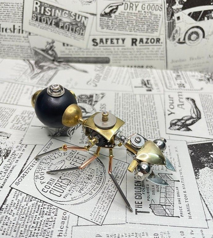 蒸汽朋克机械昆虫蚂蚁全金属模型纯手工工艺品个性化礼物创意摆件