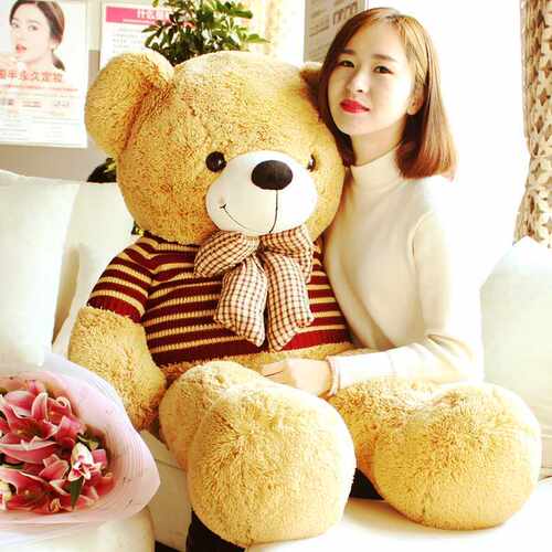 可爱抱抱熊公仔大熊女毛绒玩具熊