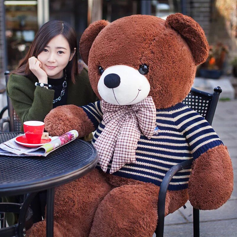 곰 인형 봉제 장난감 베개 테디 베어 걸레 인형 포옹 곰 인형 자이언트 팬더 리틀 베어 선물 생일 소녀
