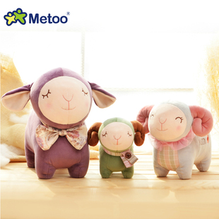 小白羊玩偶生肖羊公仔绵羊娃娃安抚麦朵羊毛绒玩具儿童生日礼物女