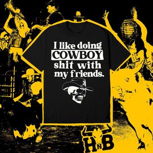 哈雷T恤RustyButcher屠夫副牌摩托复古骑行西海岸服饰hell&back