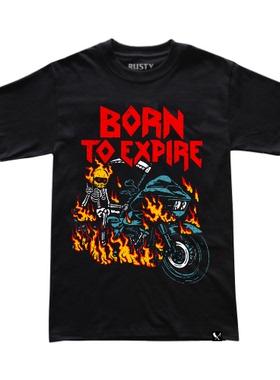 哈雷T恤RustyButcher生锈屠夫摩托骑行ds改装风格短袖expire