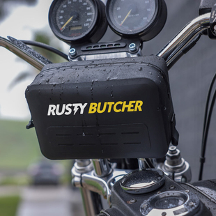 RustyButcher哈雷摩托车自行车T把把立包防水储物包车头包