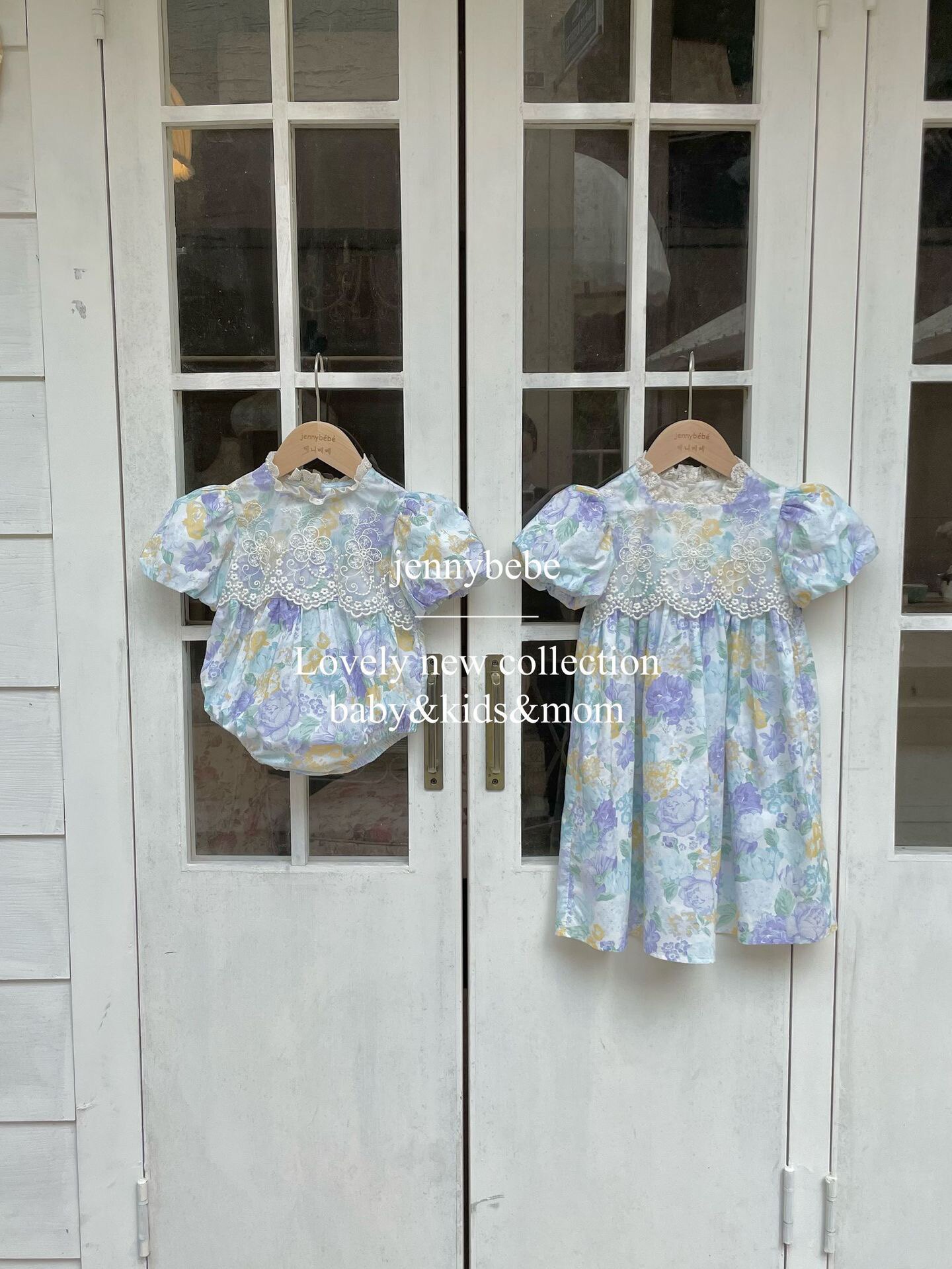Aimee Baby韩版蕾丝碎花连衣裙 爬服亲子装 姐妹装