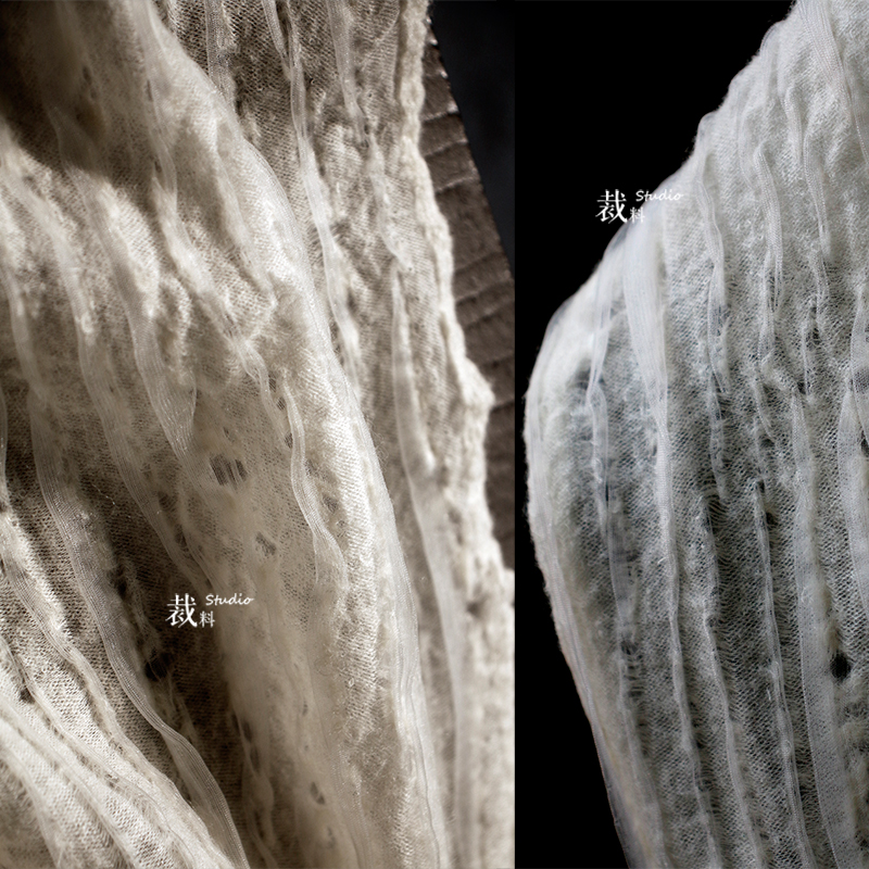 裁料羊毛设计师服装立体肌理面料