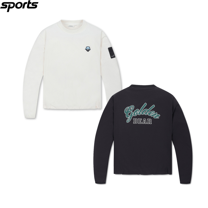 韩国代购GOLDEN BEAR高尔夫球服25早春女子GOLF标志圆领套头衫