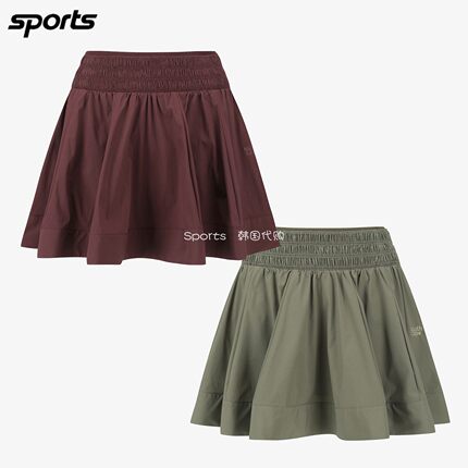 韩国代购southcape高尔夫26秋亮面防水防皱弹力松紧腰运动短裙女