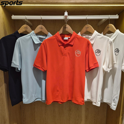 韩国代购malbon高尔夫球服26春夏男标志运动休闲舒适翻领短袖T恤