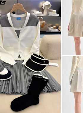 韩国代购lanvin blanc高尔夫球裙26春夏女纯色冷感防紫外线短裙