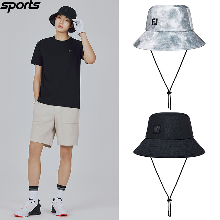 韩国代购FJ高尔夫配饰26年早春遮阳帽渐变晕染户外渔夫帽男式球帽