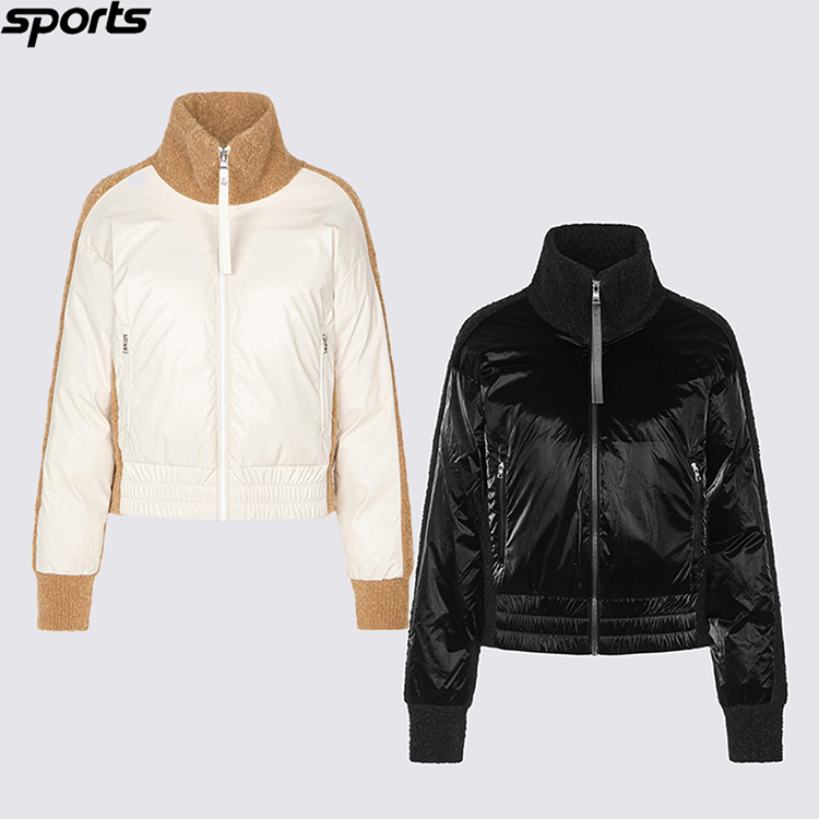 韩国代购GFORE高尔夫穿搭25冬针织拼接亮面鹅绒保暖户外羽绒服女