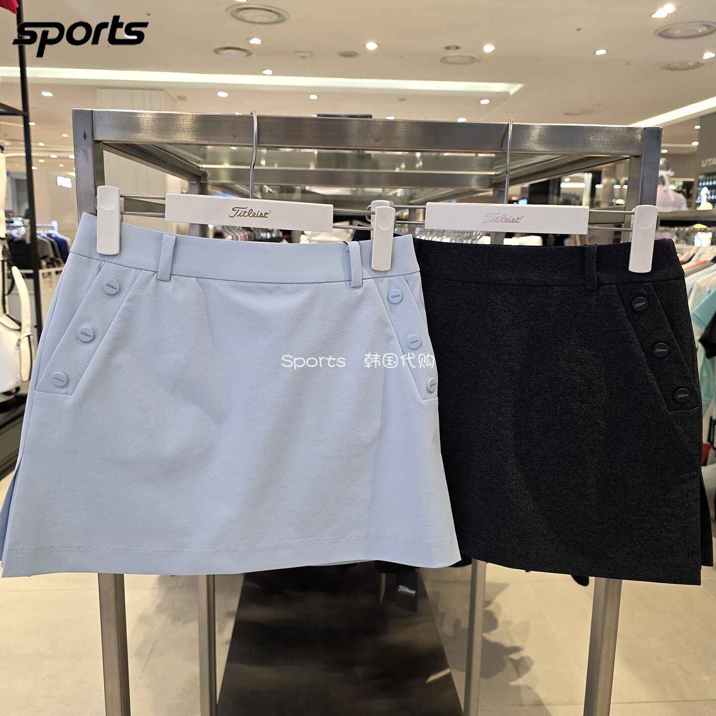 韩国代购titleist高尔夫穿搭26年夏简约弹力运动户外包臀裙短裙女