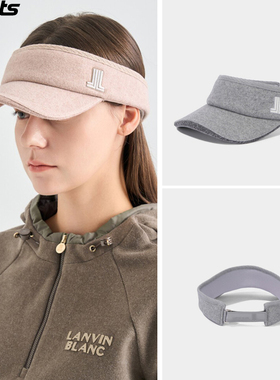 韩国代购lanvin blanc高尔夫配饰25秋女标志柔软摇粒绒无顶遮阳帽