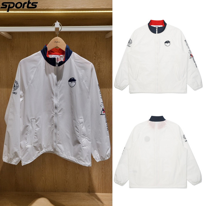 韩国代购malbon高尔夫球服26春夏男轻质防风弹力连帽运动休闲夹克