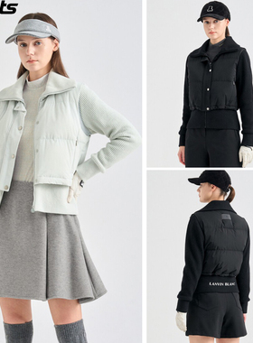 韩国代购lanvin blanc高尔夫球服25秋冬女翻领运动保暖鹅绒外套