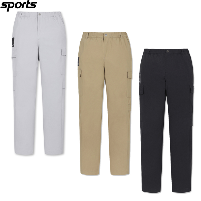 韩国代购GOLDEN BEAR高尔夫球裤25早春男子GOLF纯色舒适工装长裤