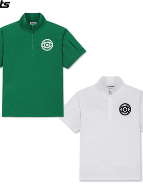 韩国代购CRAIG KARL高尔夫穿搭26春夏立领拉链运动户外短袖T恤男